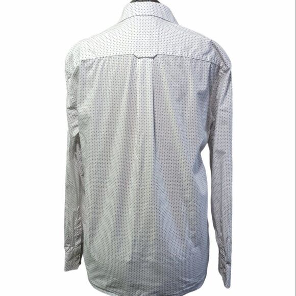 Women's Jos A Bank White Collared Tailored Fit Button Down Top, Size Large - Picture 2 of 4